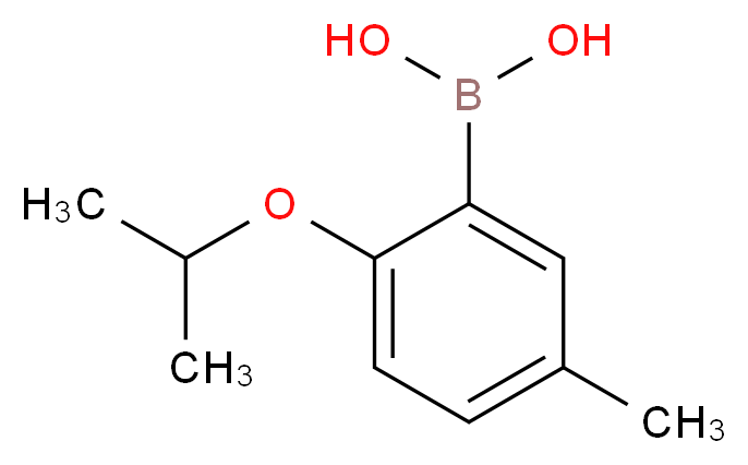 [5-methyl-2-(propan-2-yloxy)phenyl]boronic acid_分子结构_CAS_480438-71-9