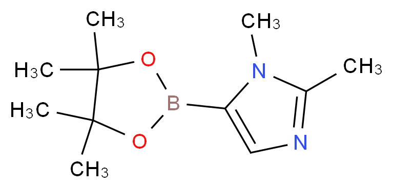 1,2-dimethyl-5-(4,4,5,5-tetramethyl-1,3,2-dioxaborolan-2-yl)-1H-imidazole_分子结构_CAS_942070-70-4)