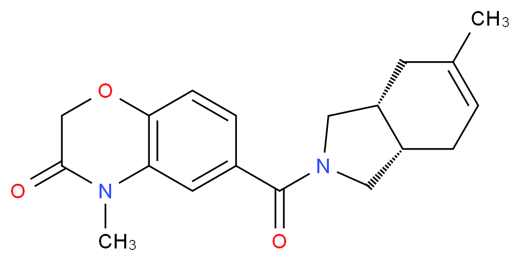 4-methyl-6-{[(3aR*,7aS*)-5-methyl-1,3,3a,4,7,7a-hexahydro-2H-isoindol-2-yl]carbonyl}-2H-1,4-benzoxazin-3(4H)-one_分子结构_CAS_)