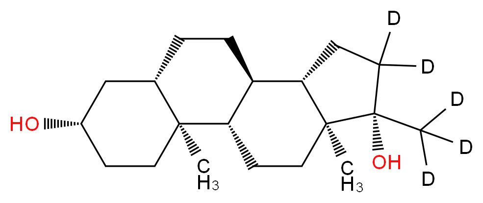 (1S,2S,5S,7S,10R,11S,14S,15S)-14-(<sup>2</sup>H<sub>3</sub>)methyl-2,15-dimethyl(13,13-<sup>2</sup>H<sub>2</sub>)tetracyclo[8.7.0.0<sup>2</sup>,<sup>7</sup>.0<sup>1</sup><sup>1</sup>,<sup>1</sup><sup>5</sup>]heptadecane-5,14-diol_分子结构_CAS_853904-65-1