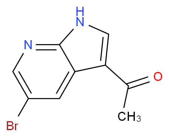 1-{5-bromo-1H-pyrrolo[2,3-b]pyridin-3-yl}ethan-1-one_分子结构_CAS_866545-96-2