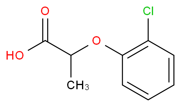 2-(2-Chlorophenoxy)propanoic acid_分子结构_CAS_25140-86-7)