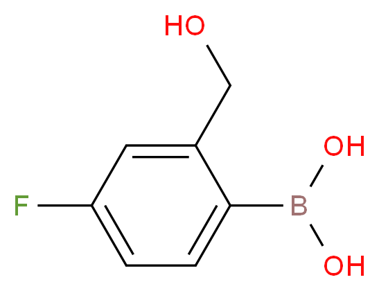 [4-fluoro-2-(hydroxymethyl)phenyl]boronic acid_分子结构_CAS_1061223-45-7