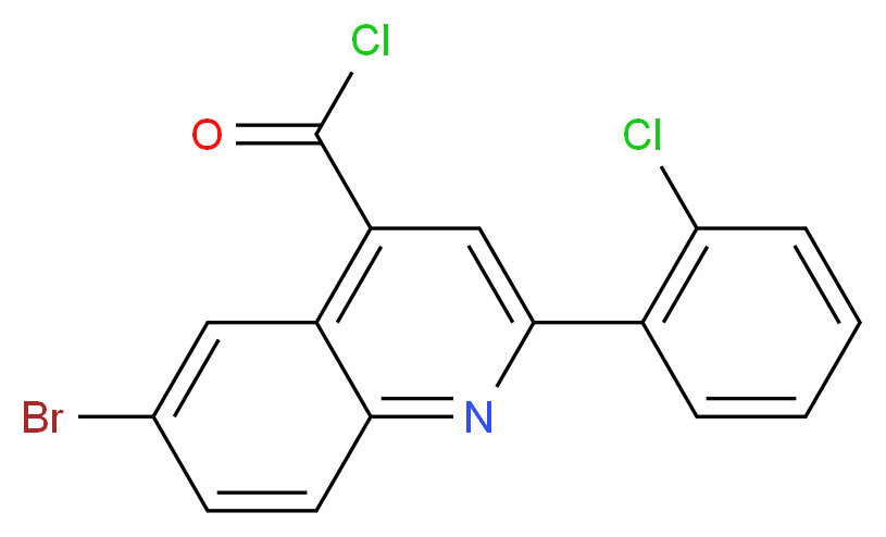 6-Bromo-2-(2-chlorophenyl)quinoline-4-carbonyl chloride_分子结构_CAS_)