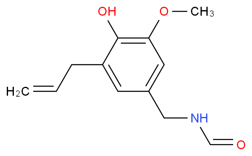 (3-Allyl-4-hydroxy-5-methoxybenzyl)formamide_分子结构_CAS_)