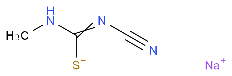 sodium (N'-cyano-N-methylcarbamimidoyl)sulfanide_分子结构_CAS_67944-71-2