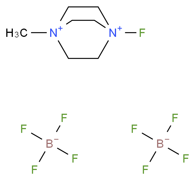 1-fluoro-4-methyl-1,4-diazabicyclo[2.2.2]octane-1,4-diium; bis(tetrafluoroboranuide)_分子结构_CAS_159269-48-4