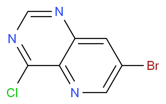 7-bromo-4-chloropyrido[3,2-d]pyrimidine_分子结构_CAS_573675-31-7