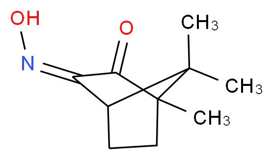 (3Z)-3-(hydroxyimino)-1,7,7-trimethylbicyclo[2.2.1]heptan-2-one_分子结构_CAS_31571-14-9