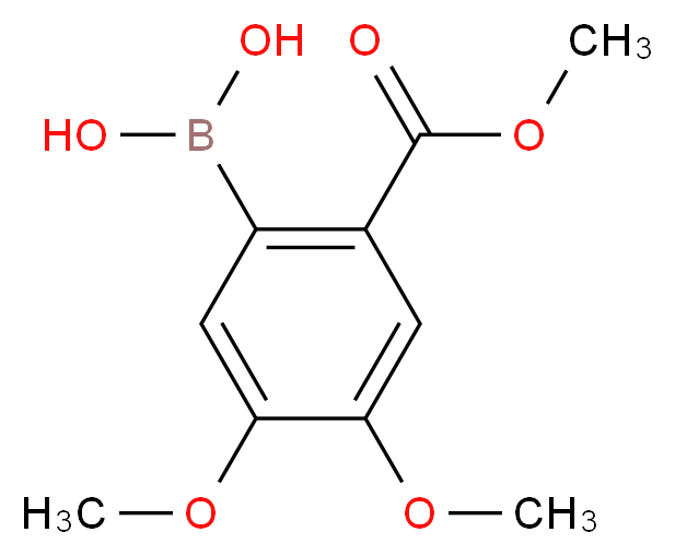 4,5-Dimethoxy-2-(methoxycarbonyl)benzeneboronic acid_分子结构_CAS_)