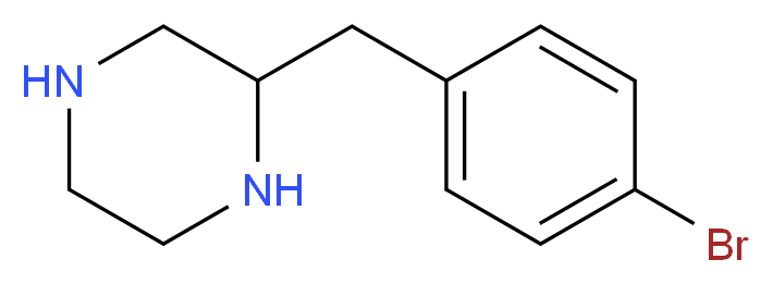 2-(4-BROMO-BENZYL)-PIPERAZINE_分子结构_CAS_907971-27-1)