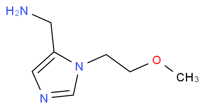 [1-(2-methoxyethyl)-1H-imidazol-5-yl]methanamine_分子结构_CAS_1083300-53-1