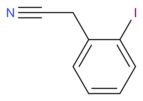 2-(2-iodophenyl)acetonitrile_分子结构_CAS_40400-15-5