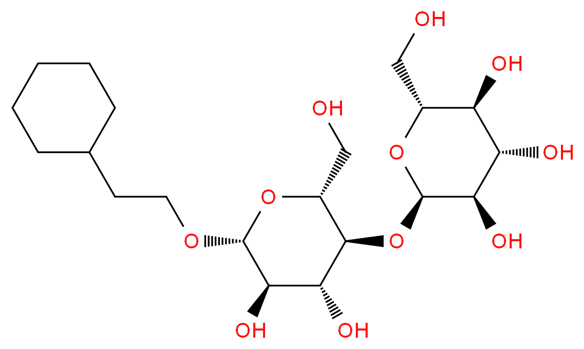 (2R,3R,4S,5S,6R)-2-{[(2R,3S,4R,5R,6R)-6-(2-cyclohexylethoxy)-4,5-dihydroxy-2-(hydroxymethyl)oxan-3-yl]oxy}-6-(hydroxymethyl)oxane-3,4,5-triol_分子结构_CAS_260804-65-7