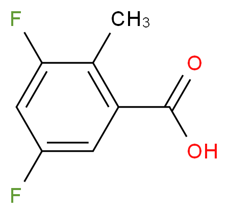 3,5-difluoro-2-methylbenzoic acid_分子结构_CAS_1003710-06-2