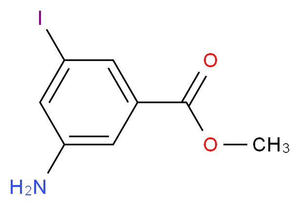 methyl 3-amino-5-iodobenzoate_分子结构_CAS_217314-45-9