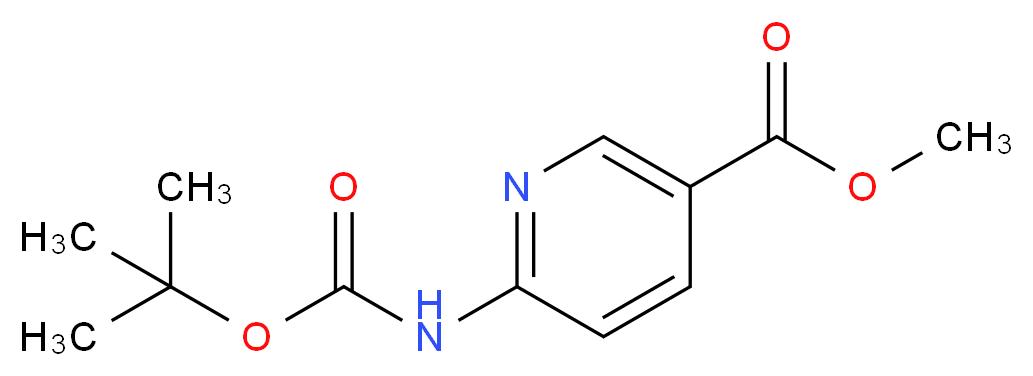 methyl 6-{[(tert-butoxy)carbonyl]amino}pyridine-3-carboxylate_分子结构_CAS_144186-11-8