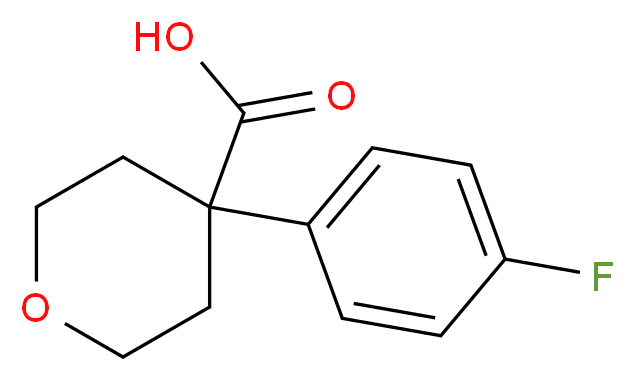 4-(4-fluorophenyl)oxane-4-carboxylic acid_分子结构_CAS_473706-11-5