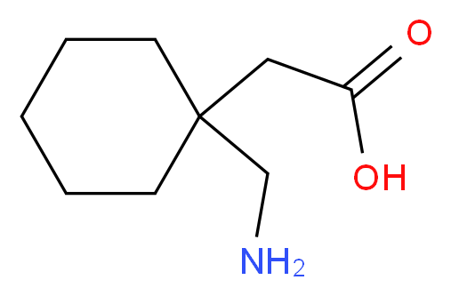 2-[1-(aminomethyl)cyclohexyl]acetic acid_分子结构_CAS_60142-96-3