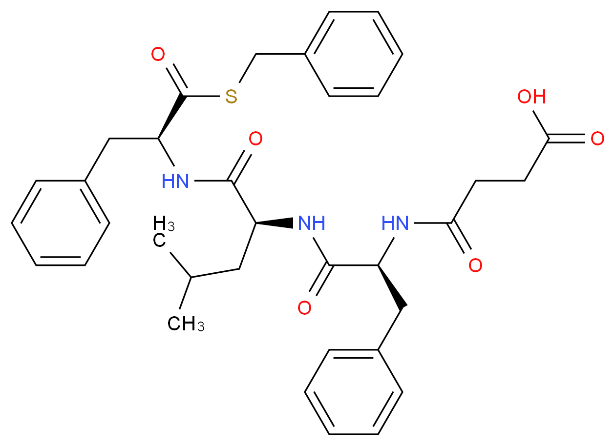 Suc-Phe-Leu-Phe-Thiobenzyl Ester_分子结构_CAS_80651-94-1)