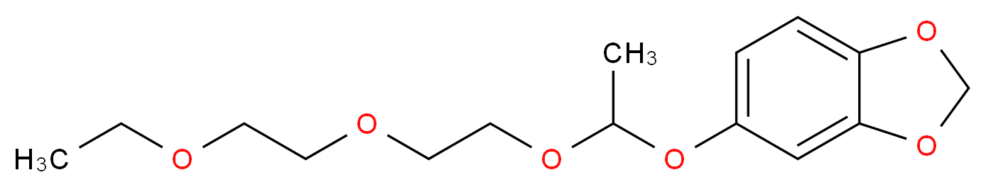 5-{1-[2-(2-ethoxyethoxy)ethoxy]ethoxy}-2H-1,3-benzodioxole_分子结构_CAS_51-14-9