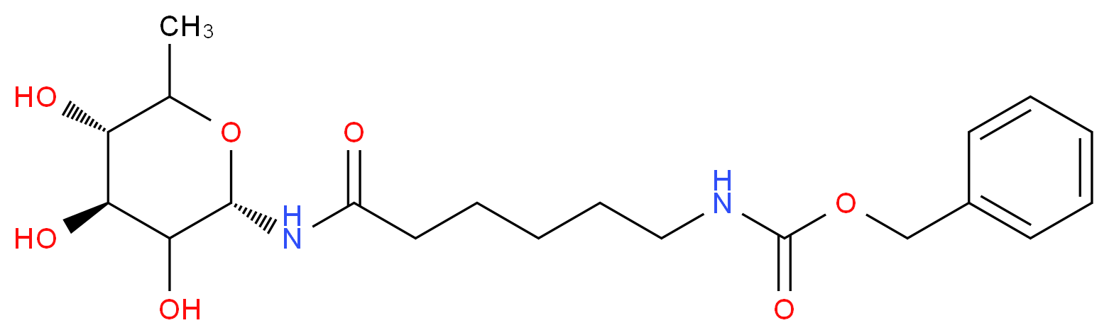 benzyl N-(5-{[(2S,4S,5S)-3,4,5-trihydroxy-6-methyloxan-2-yl]carbamoyl}pentyl)carbamate_分子结构_CAS_35978-96-2