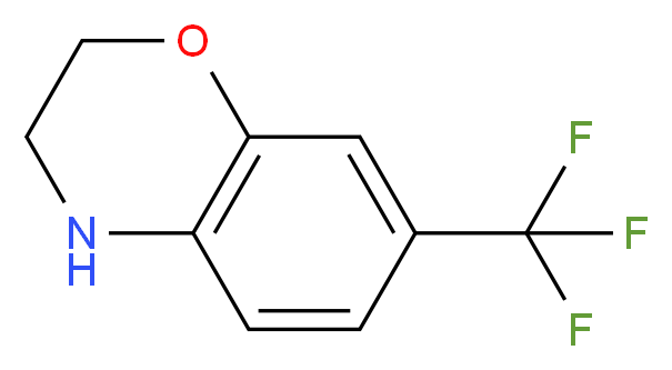 7-(TRIFLUOROMETHYL)-3,4-DIHYDRO-2H-1,4-BENZOXAZINE_分子结构_CAS_347-41-1)