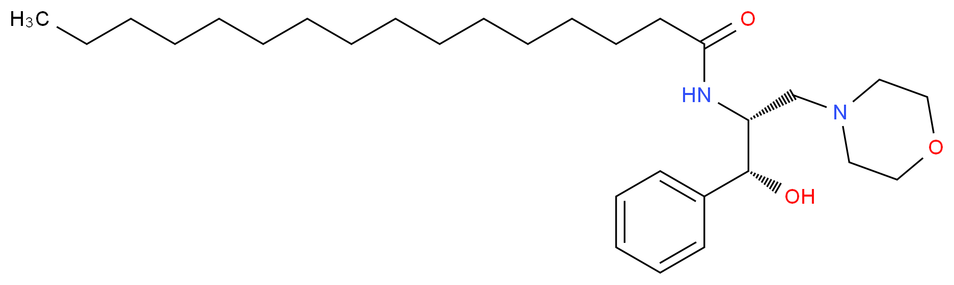 DL-threo-1-Phenyl-2-palmitoylamino-3-morpholino-1-propanol_分子结构_CAS_149022-18-4)