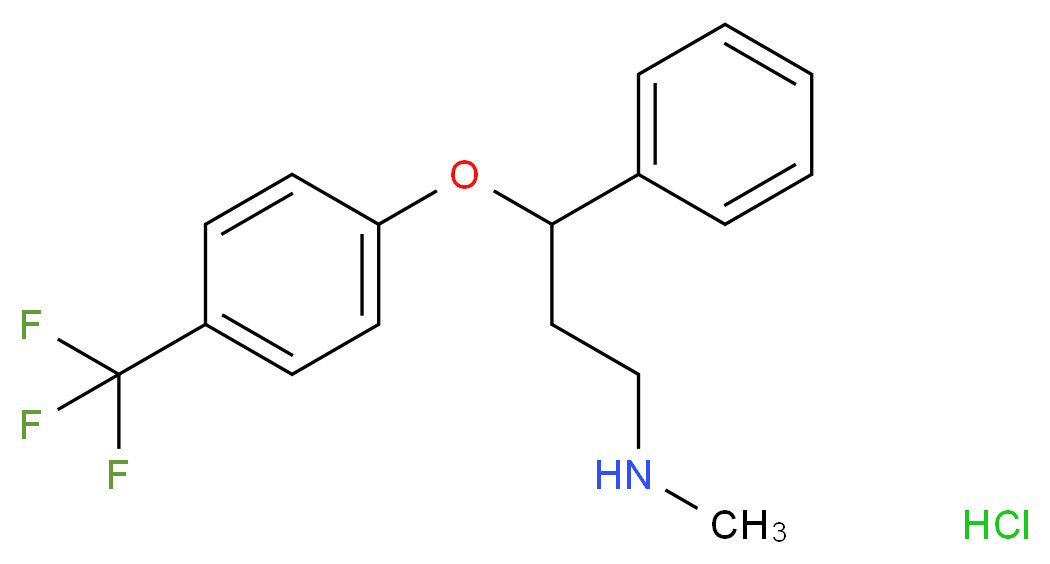 methyl({3-phenyl-3-[4-(trifluoromethyl)phenoxy]propyl})amine hydrochloride_分子结构_CAS_56296-78-7