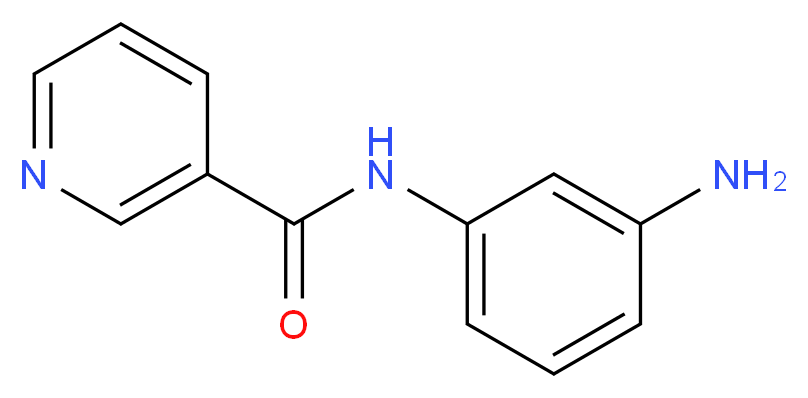 N-(3-aminophenyl)pyridine-3-carboxamide_分子结构_CAS_63556-12-7