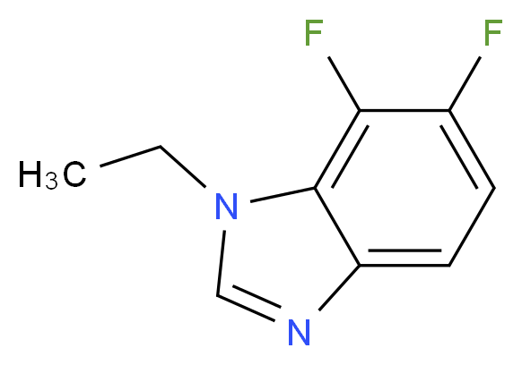 1-ethyl-6,7-difluoro-1H-1,3-benzodiazole_分子结构_CAS_1314987-78-4