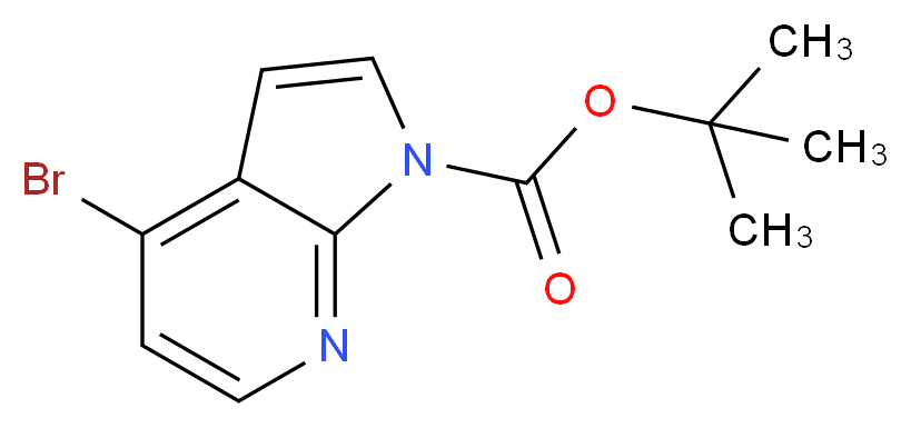 tert-Butyl 4-bromo-1H-pyrrolo[2,3-b]pyridine-1-carboxylate_分子结构_CAS_1228014-35-4)