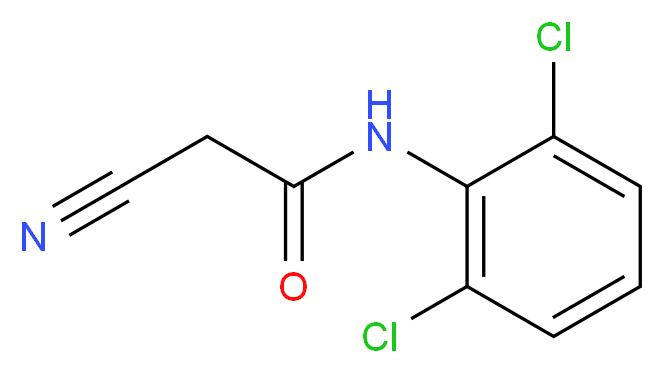 2-cyano-N-(2,6-dichlorophenyl)acetamide_分子结构_CAS_64204-39-3