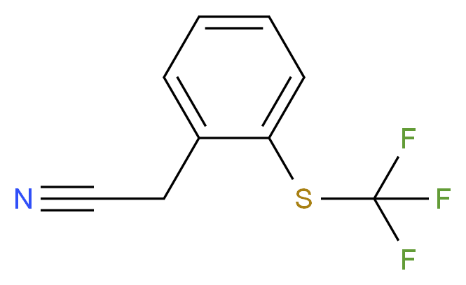 2-(Trifluoromethylthio)phenylacetonitrile_分子结构_CAS_237424-20-3)