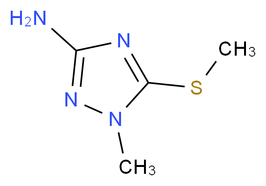1-methyl-5-(methylsulfanyl)-1H-1,2,4-triazol-3-amine_分子结构_CAS_84827-78-1