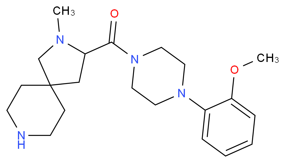 3-{[4-(2-methoxyphenyl)-1-piperazinyl]carbonyl}-2-methyl-2,8-diazaspiro[4.5]decane_分子结构_CAS_)