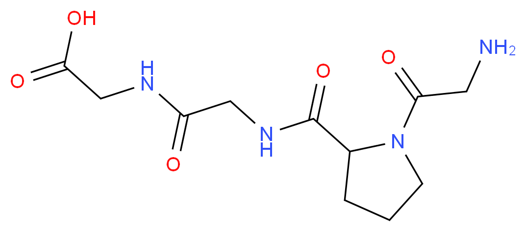 2-(2-{[1-(2-aminoacetyl)pyrrolidin-2-yl]formamido}acetamido)acetic acid_分子结构_CAS_13054-03-0