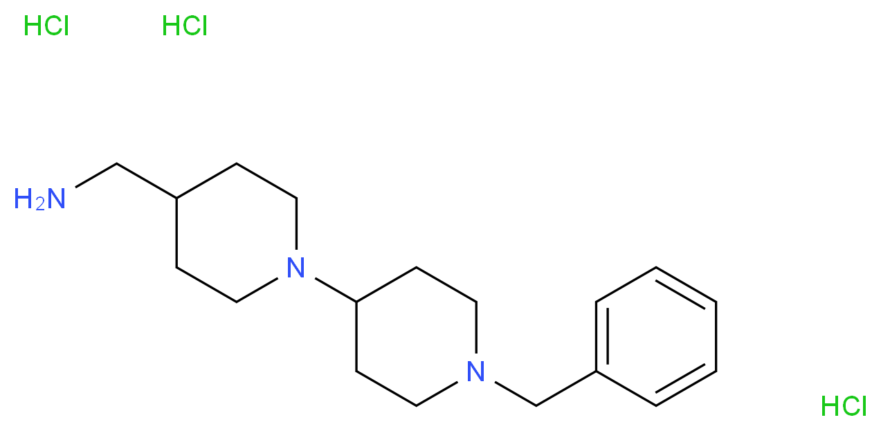 [(1'-Benzyl-1,4'-bipiperidin-4-yl)methyl]amine trihydrochloride_分子结构_CAS_)