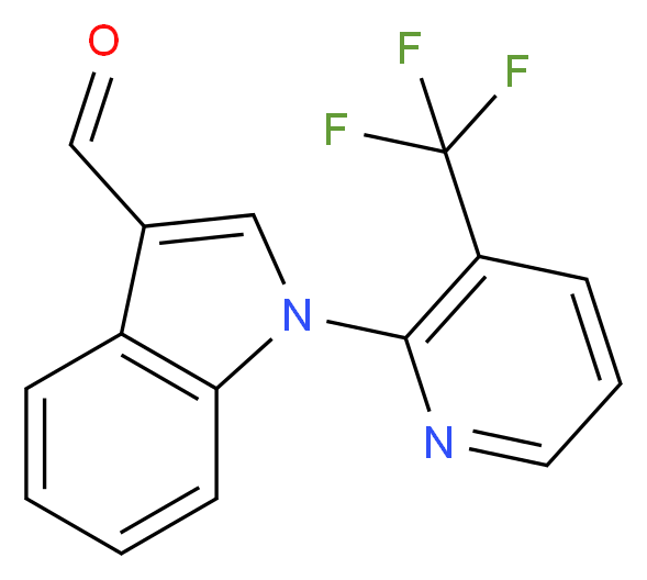 1-[3-(Trifluoromethyl)-2-pyridinyl]-1H-indole-3-carbaldehyde_分子结构_CAS_477848-00-3)