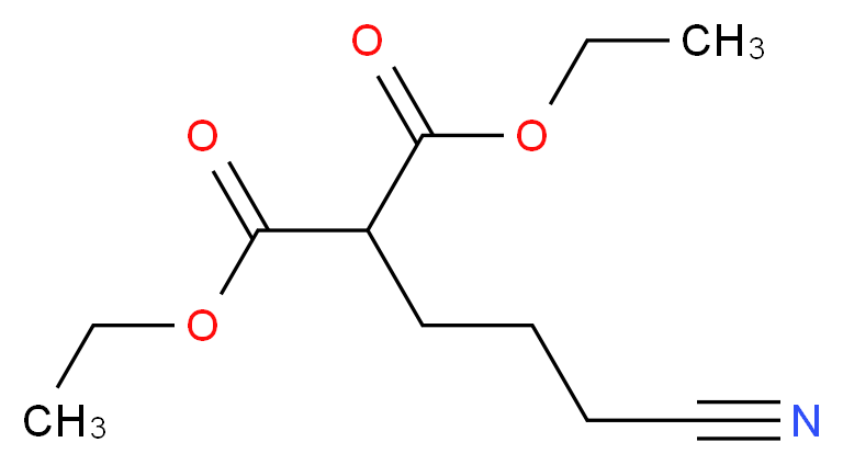1,3-diethyl 2-(3-cyanopropyl)propanedioate_分子结构_CAS_63972-18-9