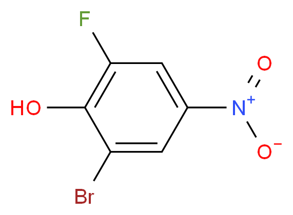2-bromo-6-fluoro-4-nitrophenol_分子结构_CAS_329-49-7