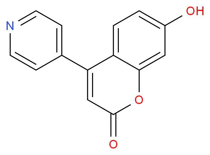 7-hydroxy-4-(pyridin-4-yl)-2H-chromen-2-one_分子结构_CAS_92906-36-0