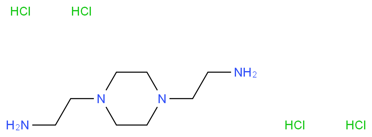 2-[4-(2-Amino-ethyl)-piperazin-1-yl]-ethylamine tetrahydrochloride_分子结构_CAS_)