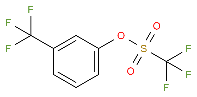 3-(Trifluoromethyl)phenyl trifluoromethanesulphonate_分子结构_CAS_199188-30-2)