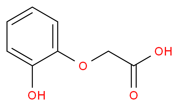 2-(2-hydroxyphenoxy)acetic acid_分子结构_CAS_6324-11-4