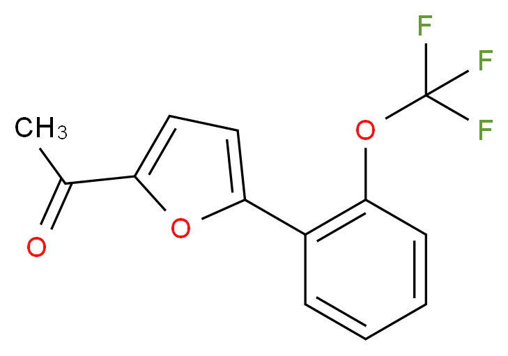 1-{5-[2-(trifluoromethoxy)phenyl]furan-2-yl}ethan-1-one_分子结构_CAS_259251-82-6