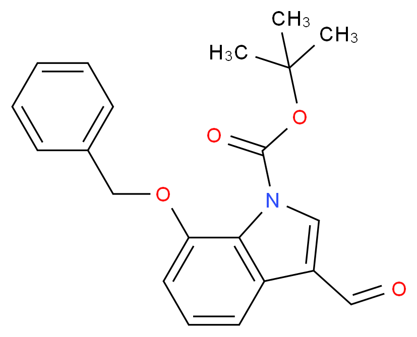 1-Boc-7-benzyloxy-3-formylindole_分子结构_CAS_914348-99-5)