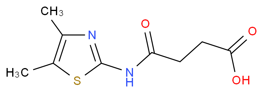 N-(4,5-Dimethylthiazol-2-yl)succinamic acid_分子结构_CAS_304459-57-2)