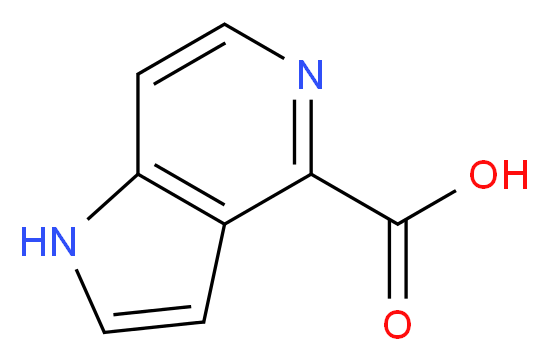 1H-pyrrolo[3,2-c]pyridine-4-carboxylic acid_分子结构_CAS_1040682-84-5