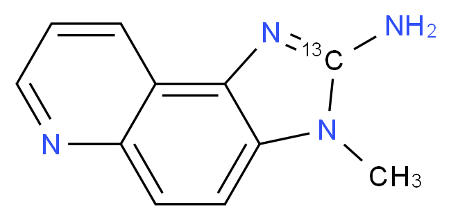 2-Amino-3-methyl-3H-imidazo[4,5-f]quinoline-2-(13)C_分子结构_CAS_)